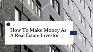 Tey Yong Qing -How To Make Money As A Real Estate Investor