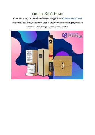 Custom Kraft Boxes