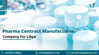 JoinHub Pharma – A Reputed Pharma Contract Manufacturer for Libya