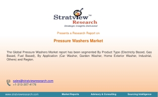Pressure Washers Market, Trends, Market Analysis