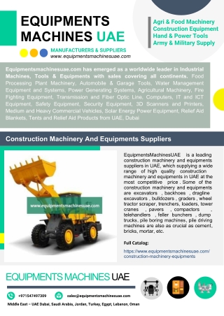 Construction Machinery And Equipments Suppliers