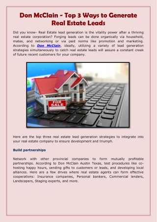 Don McClain - Top 3 Ways to Generate Real Estate Leads-converted