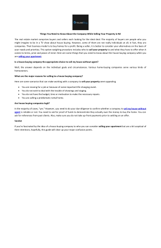 Things You Need to Know About the Company While Selling Your Property in NZ