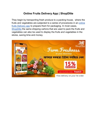 Online Fruits Delivery App _ ShopDlite