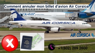 Comment annuler mon billet d'avion Air Corsica