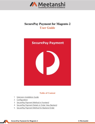 Magento 2 SecurePay Payment