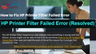 How to Fix HP Printer Filter Failed Error (Resolved)