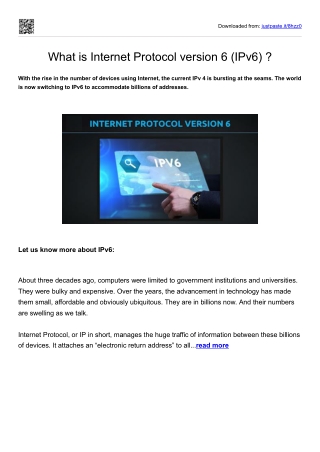 What is Internet Protocol version 6 (IPv6)