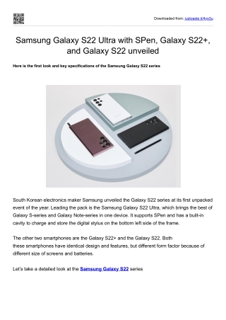 Samsung Galaxy S22 Ultra with SPen, Galaxy S22 , and Galaxy S22 unveiled