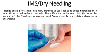 IMS Dry Needling