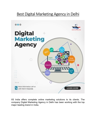 Best Digital Marketing Agency in Delhi