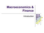 Macroeconomics Finance