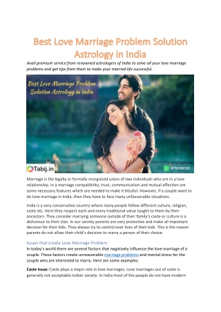 Best Love Marriage Problem Solution Astrology in India-converted