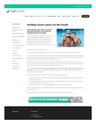 Holiday Cash Loans For No Credit