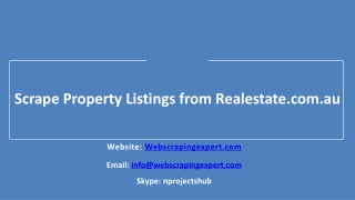 Scrape Property Listings from Realestate.com.au