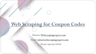 Web Scraping for Coupon Codes