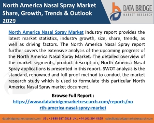 North America Nasal Spray Market - Industry Trends and Forecast to 2029