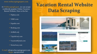 Vacation Rental Website Data Scraping 