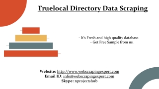 Truelocal Directory Data Scraping