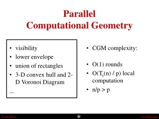 Parallel Computational Geometry