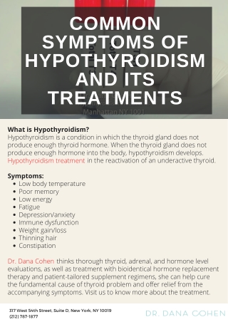 Common Symptoms of Hypothyroidism and Its Treatments