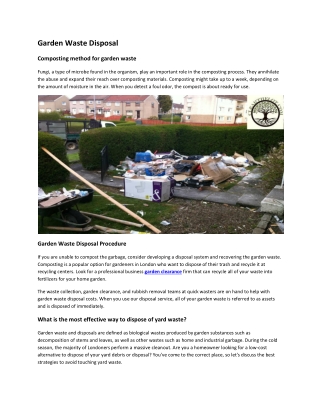 Garden Waste Disposal