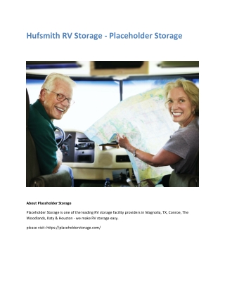 Hufsmith RV Storage - Placeholder Storage