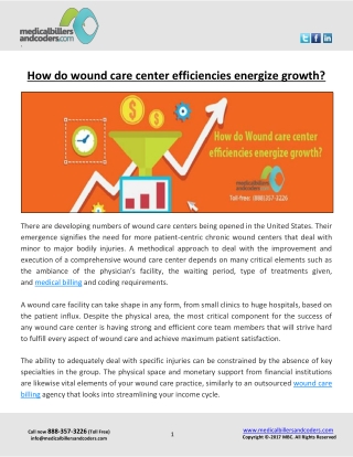 How do wound care center efficiencies energize growth?