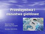 Przestepstwa i oszustwa gieldowe