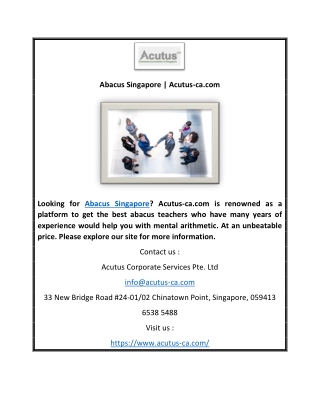 Abacus Singapore | Acutus-ca.com