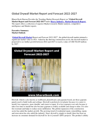 Global Drywall Market Report and Forecast 2022-2027-converted