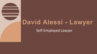 David Alessi - Lawyer - Possesses Solid Communication Skills