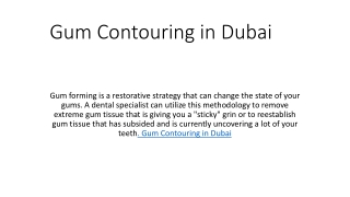 Gum Contouring in Dubai