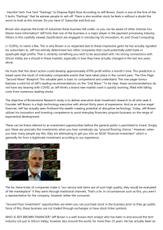 The Near Future Report Review – Is Jeff Brown A Scam Artist?