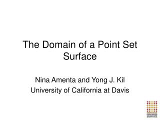The Domain of a Point Set Surface