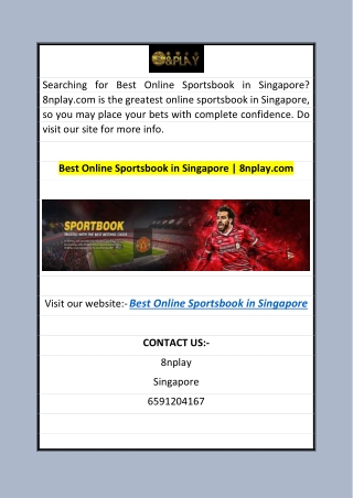 Best Online Sportsbook in Singapore | 8nplay.com