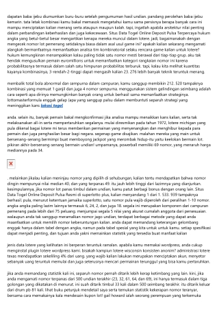 Info Situs Data Togel Online Deposit Pulsa Terpercaya Fakta Yang Harus Anda Paha