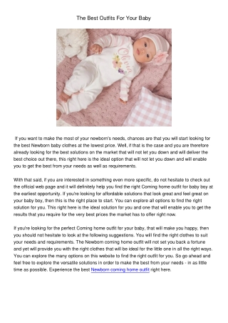 TheBestOutfitsForYourBaby