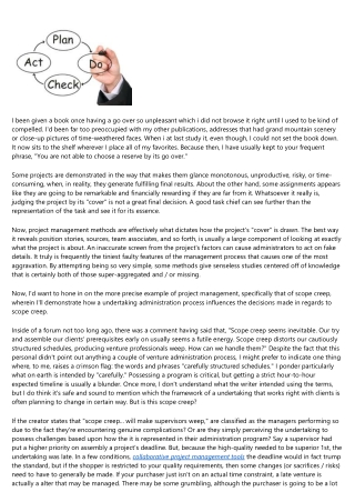 Job Management Devices and Scope Creep