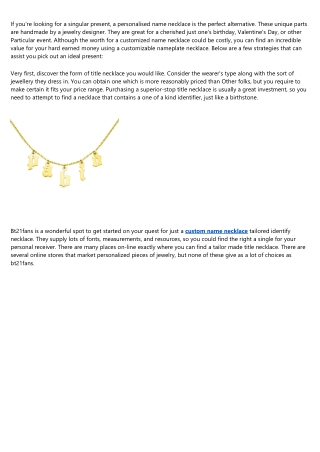 The Ultimate Cheat Sheet on name necklace