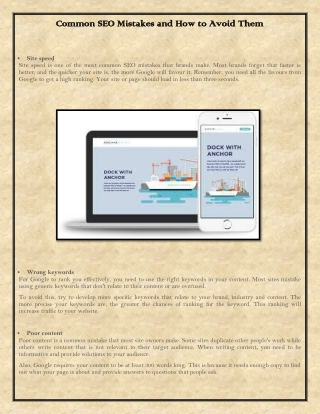 Common SEO Mistakes and How to Avoid Them