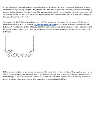 How to Explain custom name necklace to Your Grandparents