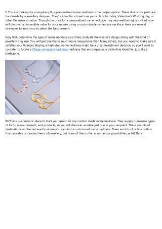 The Anatomy of a Great name necklace