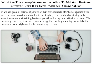 What Are The Startup Strategies To Follow To Maintain Business Growth? Learn It
