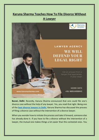 Karuna Sharma Teaches How To File Divorce Without A Lawyer