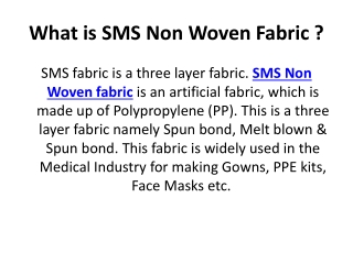 What is SMS Non Woven Fabric