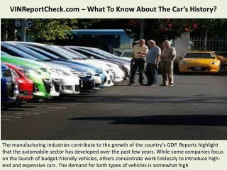 VINReportCheck.com – What To Know About The Car’s History?