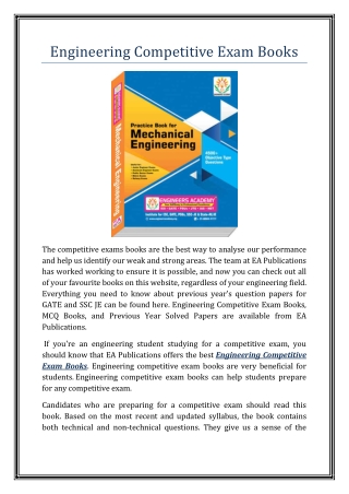 Engineering Competitive Exam Books