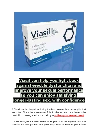 Viasil - Male Potency Formula
