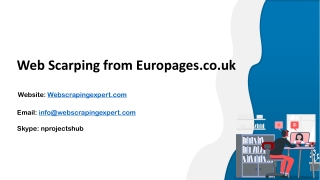 Web Scarping from Europages.co.uk